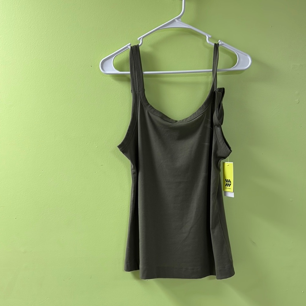 All in Motion Black Asymmetrical Sleeveless Tank Top